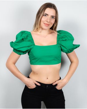 Bluza Monkl din bumbac cu maneci bufante 24POS47K06