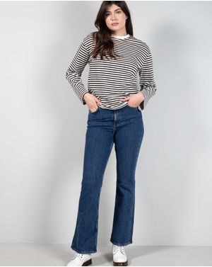 Jeans evazati cu talie inalta 24CLO03018