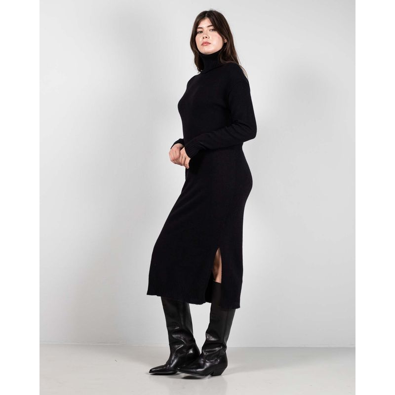 Rochie-tricotata-cu-guler-inalt-24MKF04190