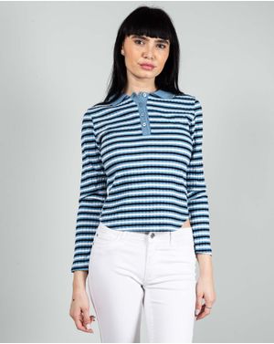 Bluza din bumbac cu dungi 24DAV08015