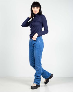 Jeans drepti cu fermoar metalic 24MAB06026