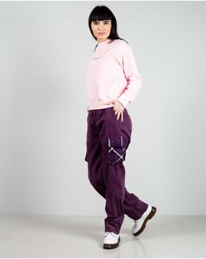Pantaloni casual din bumbac reiat 24MAB06033