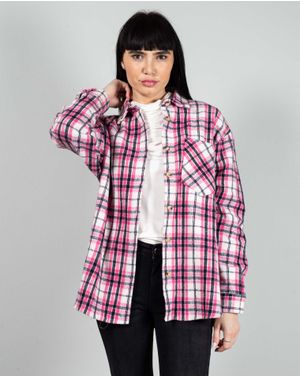 Camasa in carouri cu buzunar la piept 24MAB06039