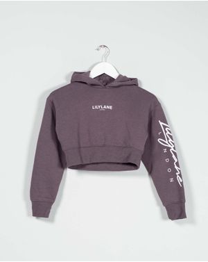 Hanorac crop cu interior pufos pentru fete 24MAB06054