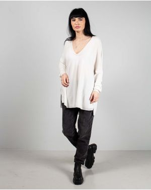 Pulover oversize cu fante laterale 24MAY37045