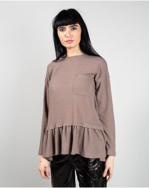 Bluza cu peplum si maneca lunga 24MAY37056