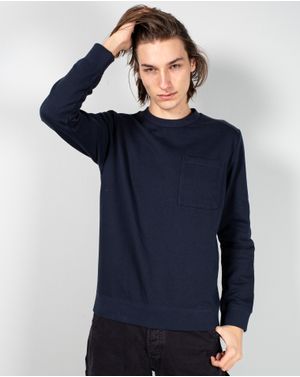 Bluza uni cu interior pufos si buzunar la piept 24FPS10015