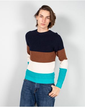Pulover color block din bumbac 24MAB06059