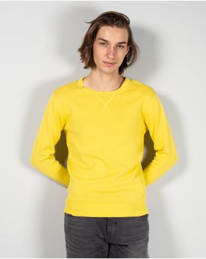 Pulover uni din bumbac tricotat fin 24MAY37011