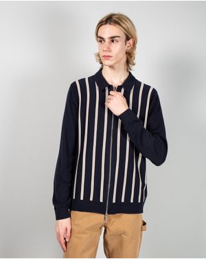 Cardigan din bumbac cu fermoar metalic si guler 24MKF08050