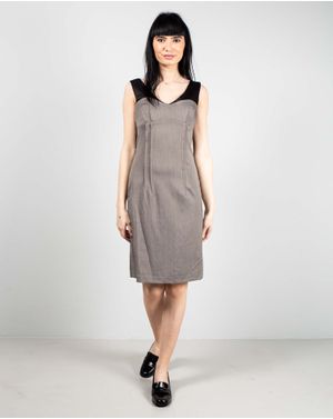 Rochie cu bretele late si cordon in talie 23DAV03010