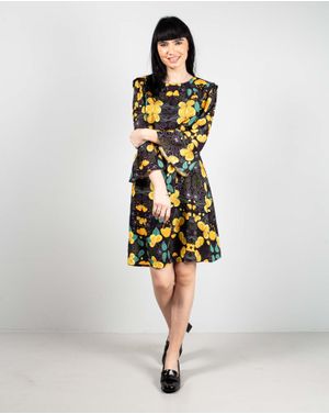 Rochie scurta cu imprimeu floral 23DAV03026