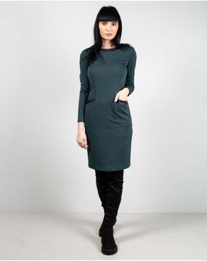 Rochie casual cu buzunare in fata 23DAV03072