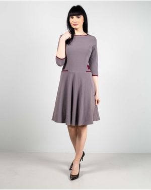 Rochie cu detalii in contrast 23DAV03056
