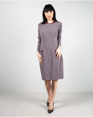 Rochie office cu detalii in contrast 23DAV03059