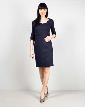 Rochie uni cu maneca trei sferturi 23DAV03069