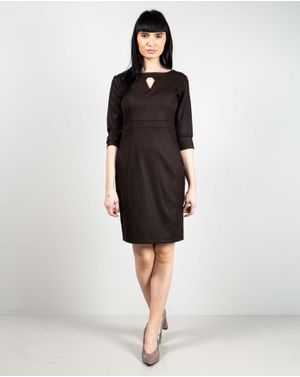 Rochie dreapta cu maneca trei sferturi 23DAV03021