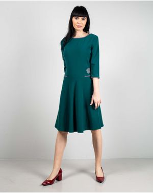 Rochie cu maneca trei sferturi si fermoar la spate 23DAV03050