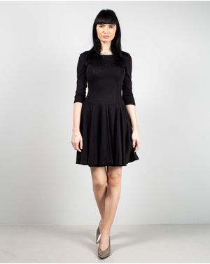 Rochie dreapta cu maneca trei sferturi 23DAV03075