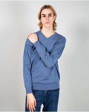 Pulover casual din bumbac tricotat fin 24MKF08007