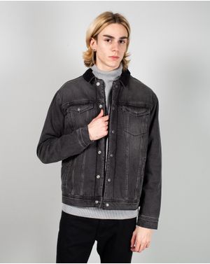 Jacheta din denim cu interior imblanit 24FPS10033