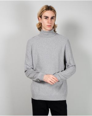 Pulover uni din bumbac cu guler rulat 24MKF08067