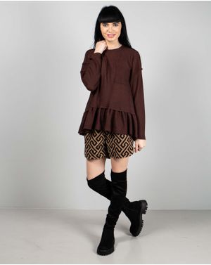 Bluza asimetrica cu maneci lungi 24MAY37004