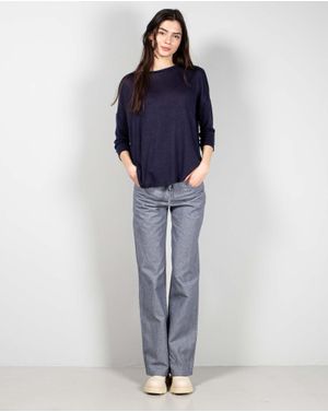 Pantaloni cu dungi si snur in talie 24DAV05026