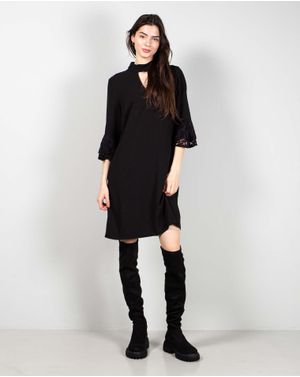 Rochie cu detalii din dantela brodata 24DAV01021