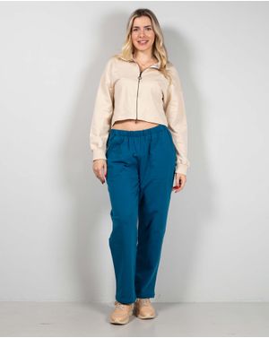 Pantaloni de trening din bumbac cu buzunare 25ALN01012