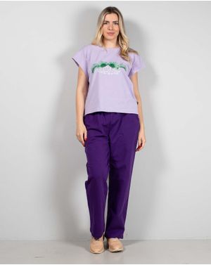 Pantaloni de trening din bumbac cu talie elastica 25ALN01016