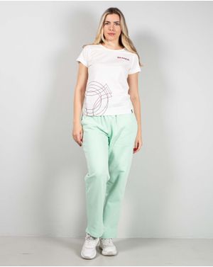 Pantaloni de trening din bumbac cu buzunare si interior pufos 25ALN01023
