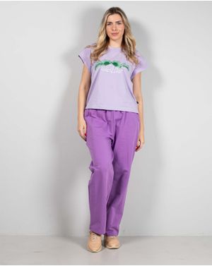 Pantaloni de trening din bumbac cu buzunare 25ALN01024