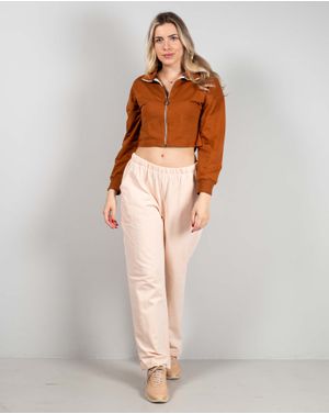Hanorac crop din bumbac 25ALN03001
