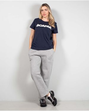 Pantaloni de trening din bumbac cu interior pufos 25ALN01014