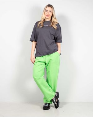 Pantaloni de trening din bumbac cu talie elastica 25ALN01018