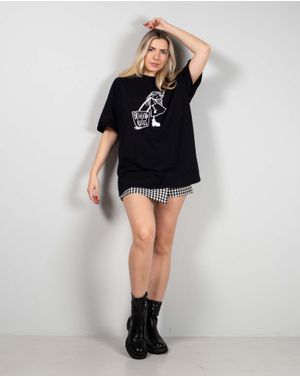 Tricou basic din bumbac cu imprimeu 25ALN20021