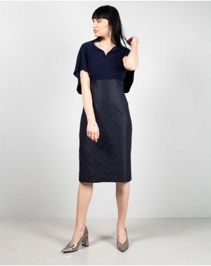 Rochie midi cu fermoar la spate 25ALN12003