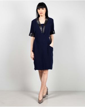 Rochie cu buzunare laterale si fermoar la spate 25ALN12005