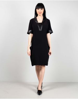 Rochie cu maneca scurta si buzunare mari 25ALN12006