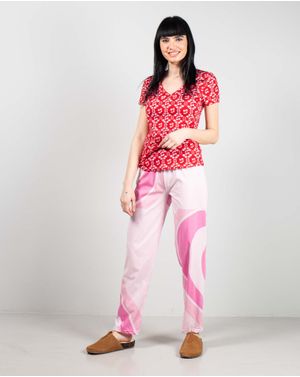 Pantaloni de pijama din bumbac cu elatic in talie 25MUR07001