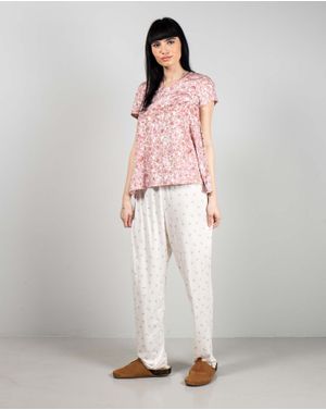 Pantaloni de pijama din bumbac cu elastic in talie 25MUR07005