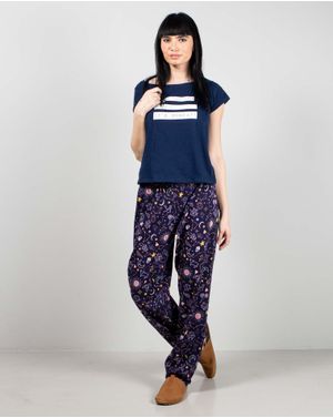 Pantaloni de pijama din bumbac cu imprimeu 25MUR07009