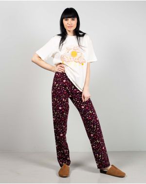 Pantaloni de pijama din bumbac cu imprimeu 25MUR07018