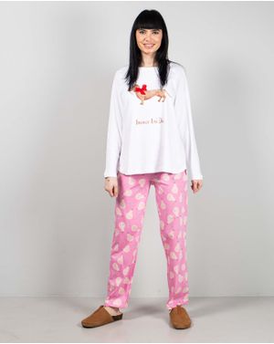 Pantaloni de pijama din bumbac cu imprimeu 25MUR07036