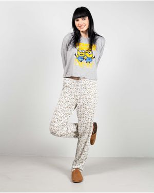Pantaloni de pijama din bumbac cu imprimeu 25MUR07037