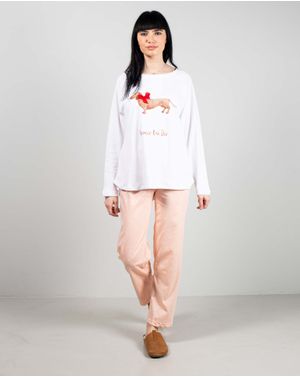 Pantaloni de pijama din bumbac cu buline 25MUR07044