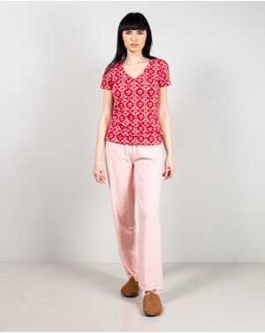 Pantaloni de pijama din bumbac cu elastic in talie 25MUR08002