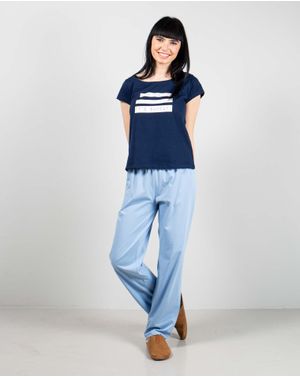 Pantaloni de pijama din bumbac cu elastic in talie 25MUR08003