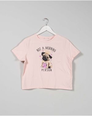 Tricou din bumbac cu imprimeu pentru fete 25ALN14004